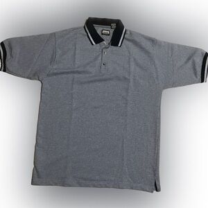 💥Men’s Premier International Blue Pattern Polo Shirt Short Sleeve Collar Large